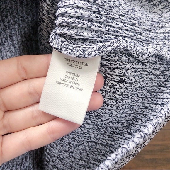 Tibi • Tech Poly Sculpted Sweater Mini Dress grey knit chunky heathered black - Picture 7 of 10